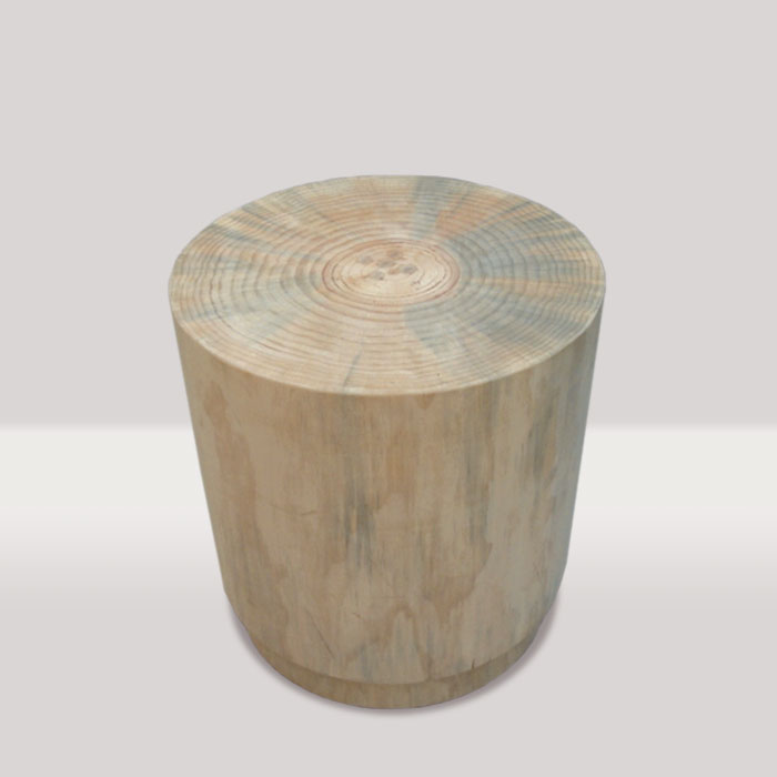 Long Beach Solid Log End Table