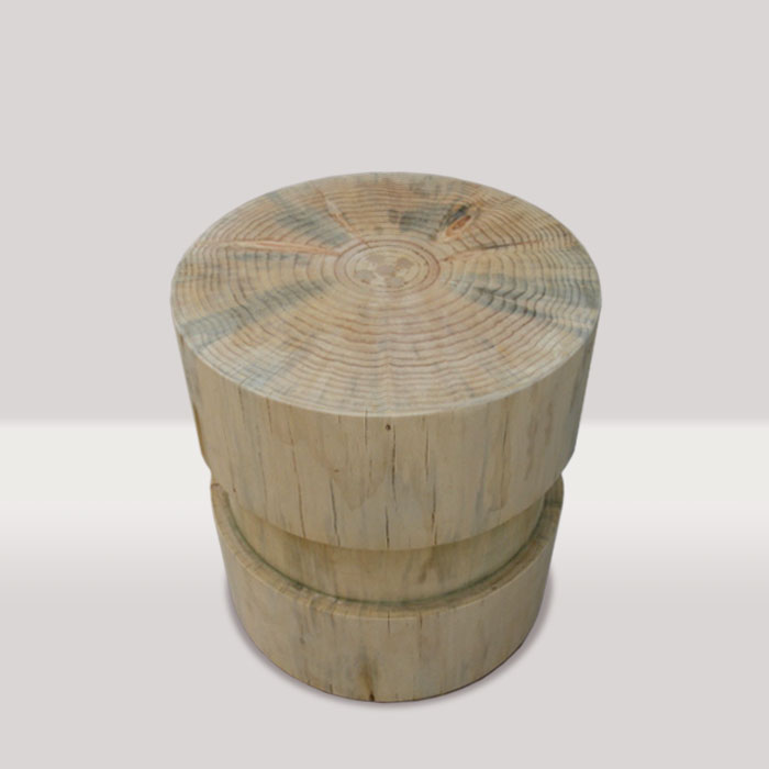 Long Beach Solid Log End Table
